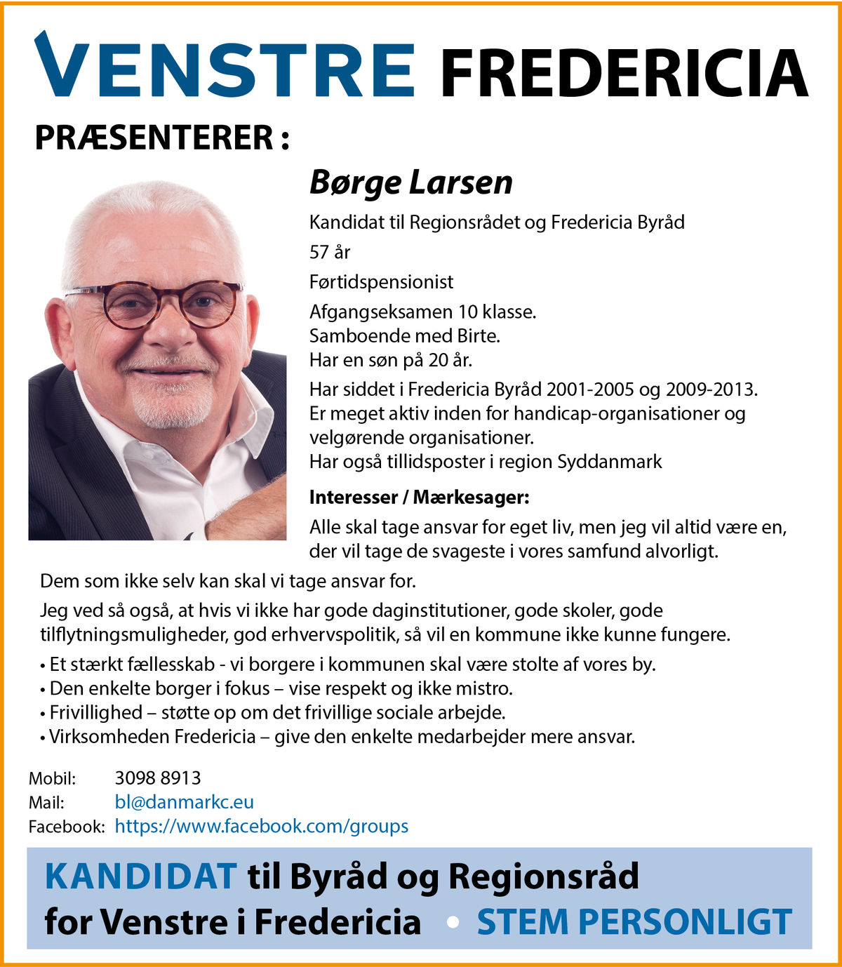 Børge Larsen - Regionsrådskandidat